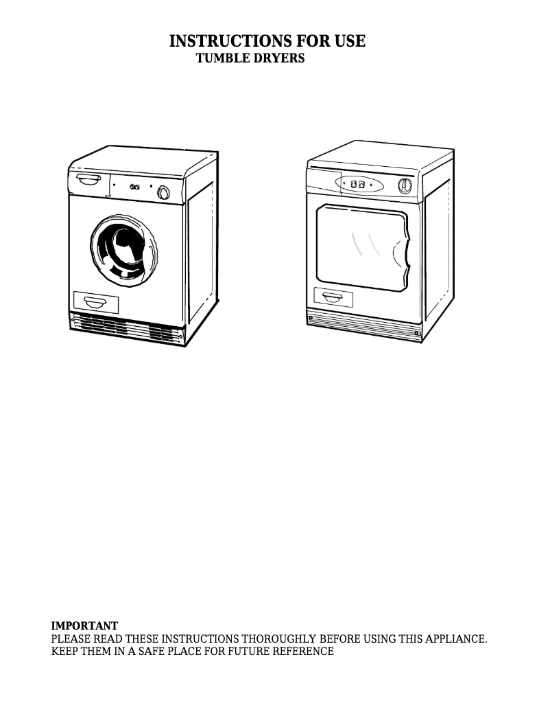 Página 1 del manual Manual de usuario White Knight 93AW