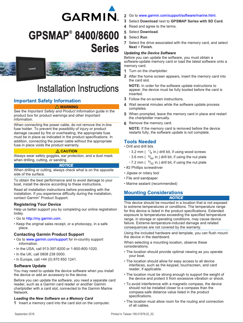 Page 1 de la notice Manuel utilisateur Garmin GPSMAP 8400