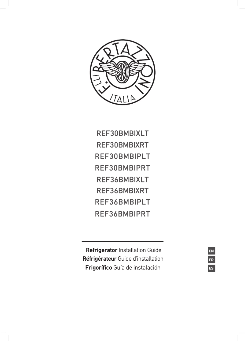 Page 1 de la notice Guide d'installation Bertazzoni REF30BMBIPLT