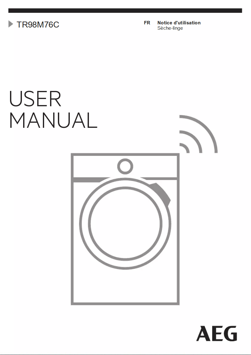 Page 1 de la notice Manuel utilisateur AEG TR98M76C