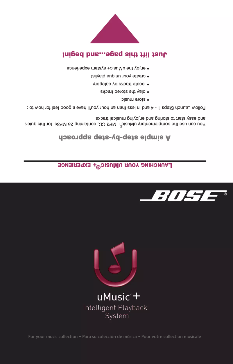 Page 1 de la notice Manuel utilisateur Bose UMusic+
