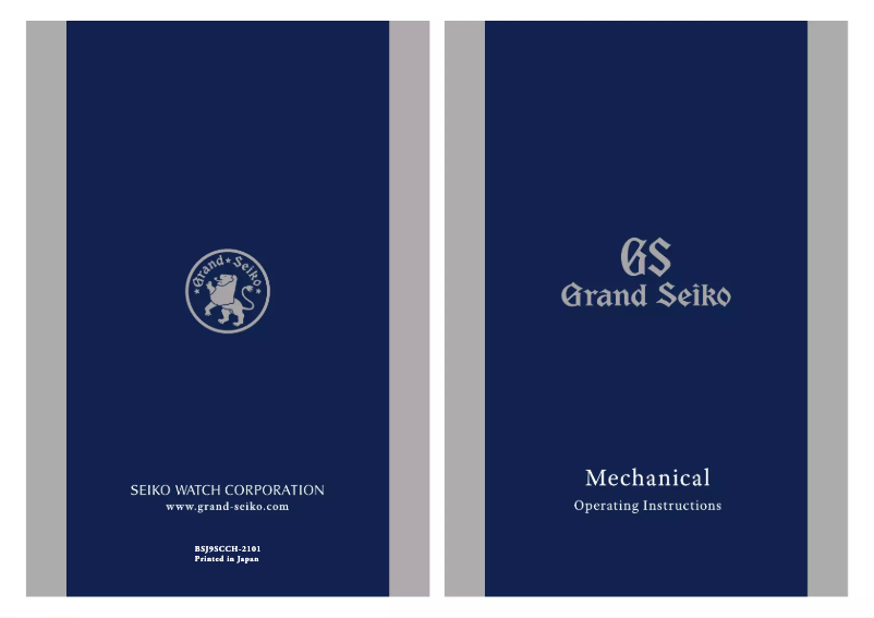 Page 1 de la notice Manuel utilisateur Grand Seiko 9S65