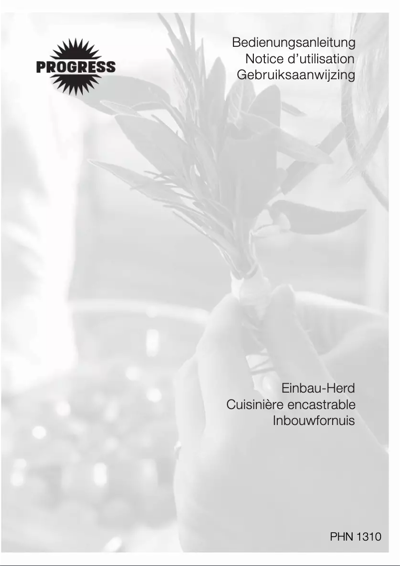 Page 1 de la notice Manuel utilisateur Progress PHN 1310 S