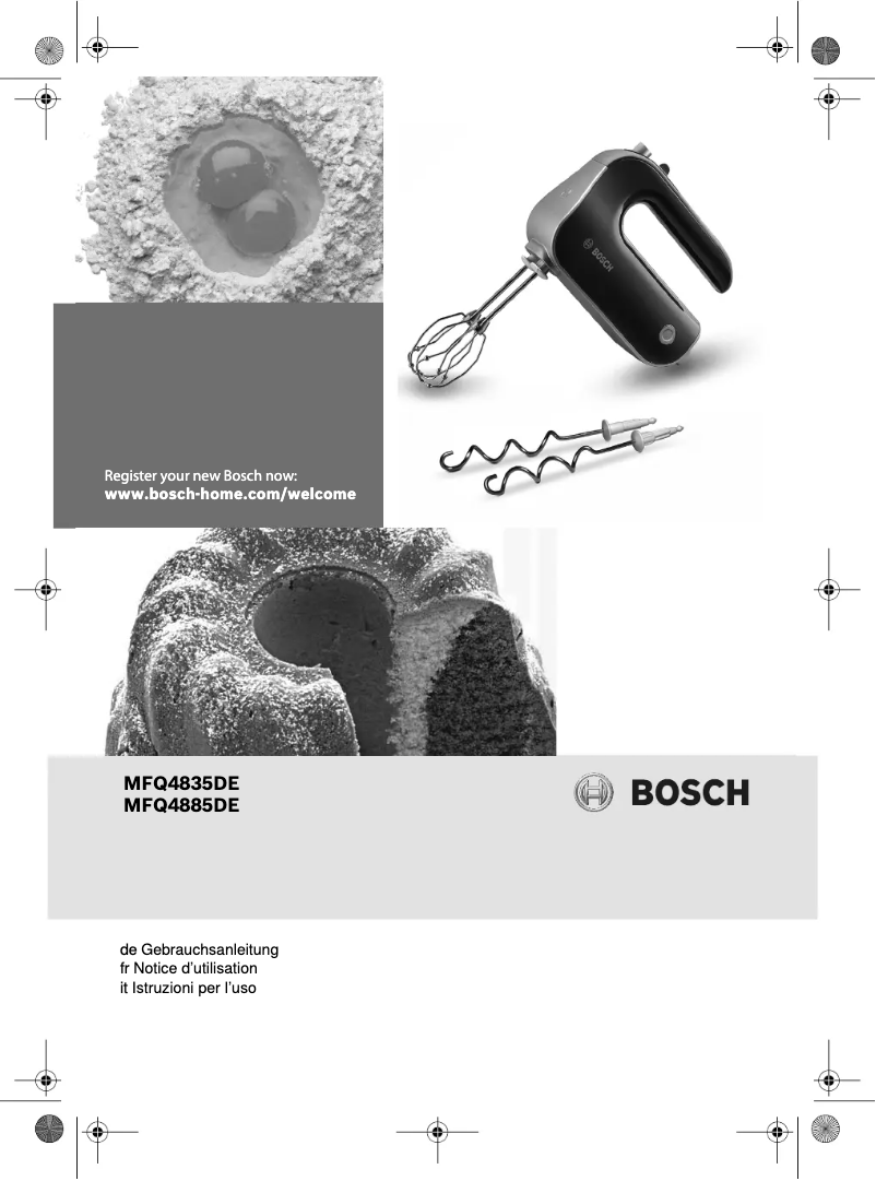 Page 1 de la notice Manuel utilisateur Bosch MFQ4885DE