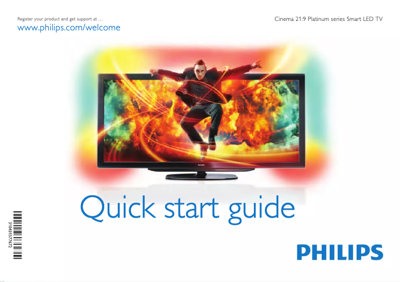 Page 1 of the manual Quick Start Guide Philips 58PFL9956H