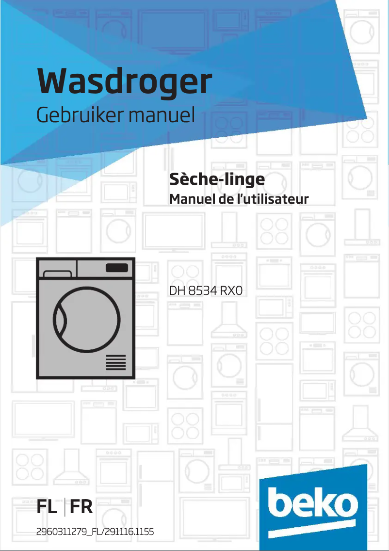 Page 1 of the manual User Manual Beko DH 8534 GX0