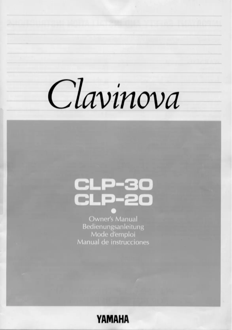 Page 1 de la notice Manuel utilisateur Yamaha Clavinova CLP-20
