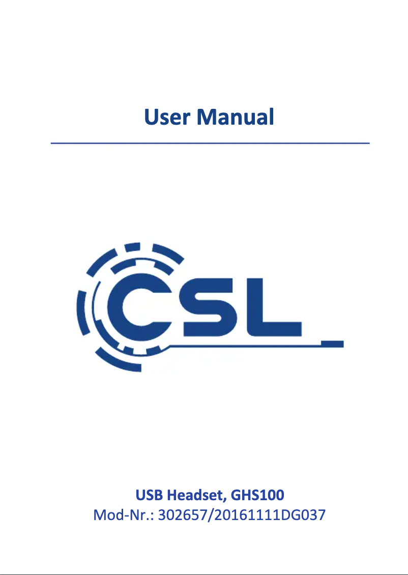 Page 1 de la notice Manuel utilisateur CSL 302657