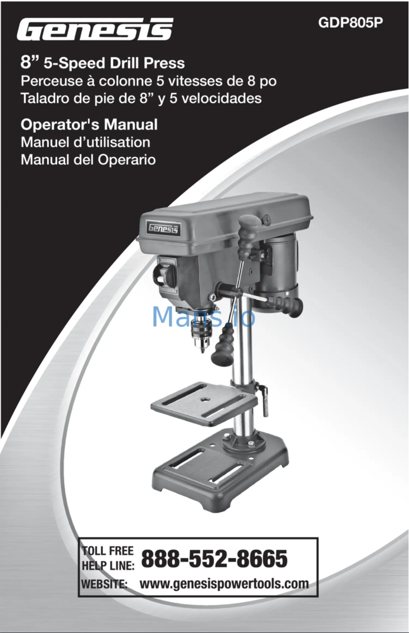 Page 1 de la notice Manuel utilisateur Genesis GDP805P