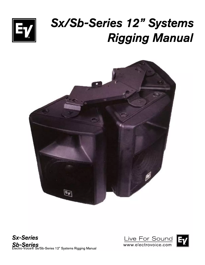 Page 1 de la notice Manuel utilisateur Electro-Voice Sx600PI
