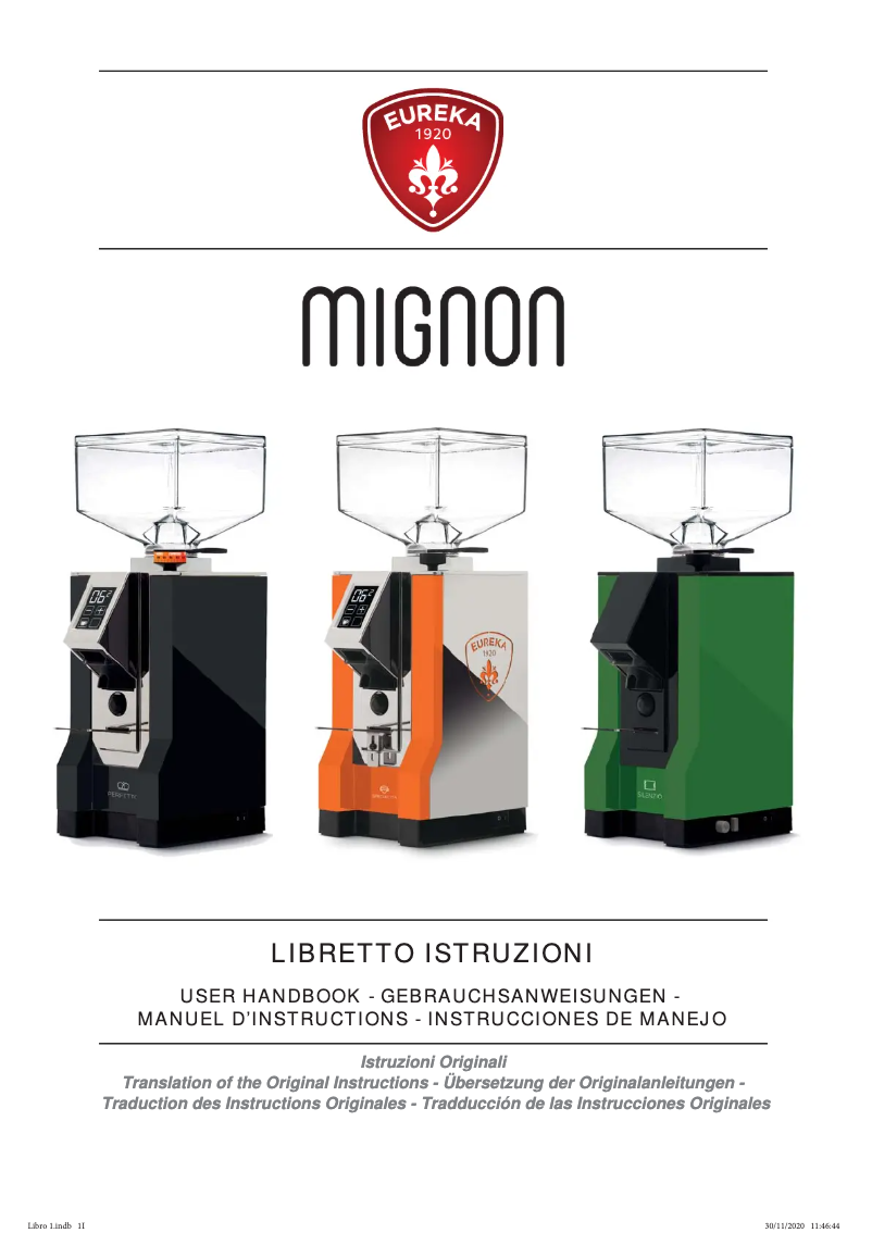 Page 1 of the manual User Manual Eureka Mignon