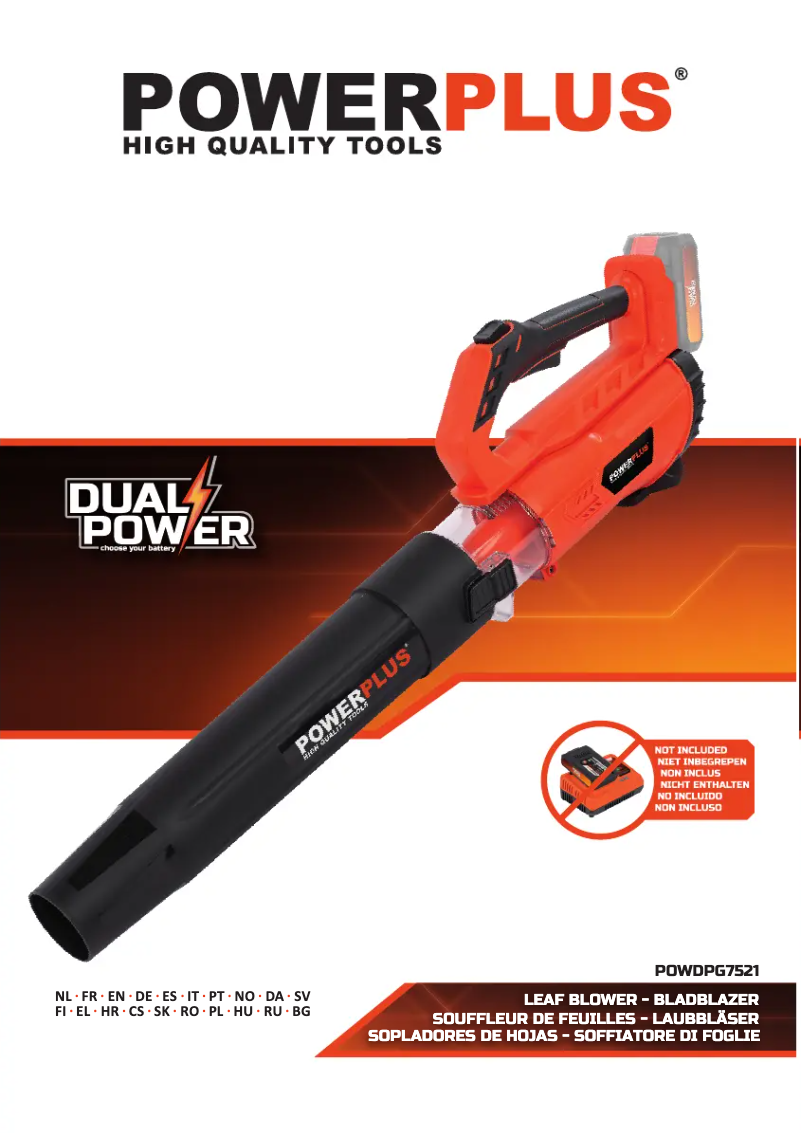 Page 1 de la notice Manuel utilisateur PowerPlus POWDPG7521