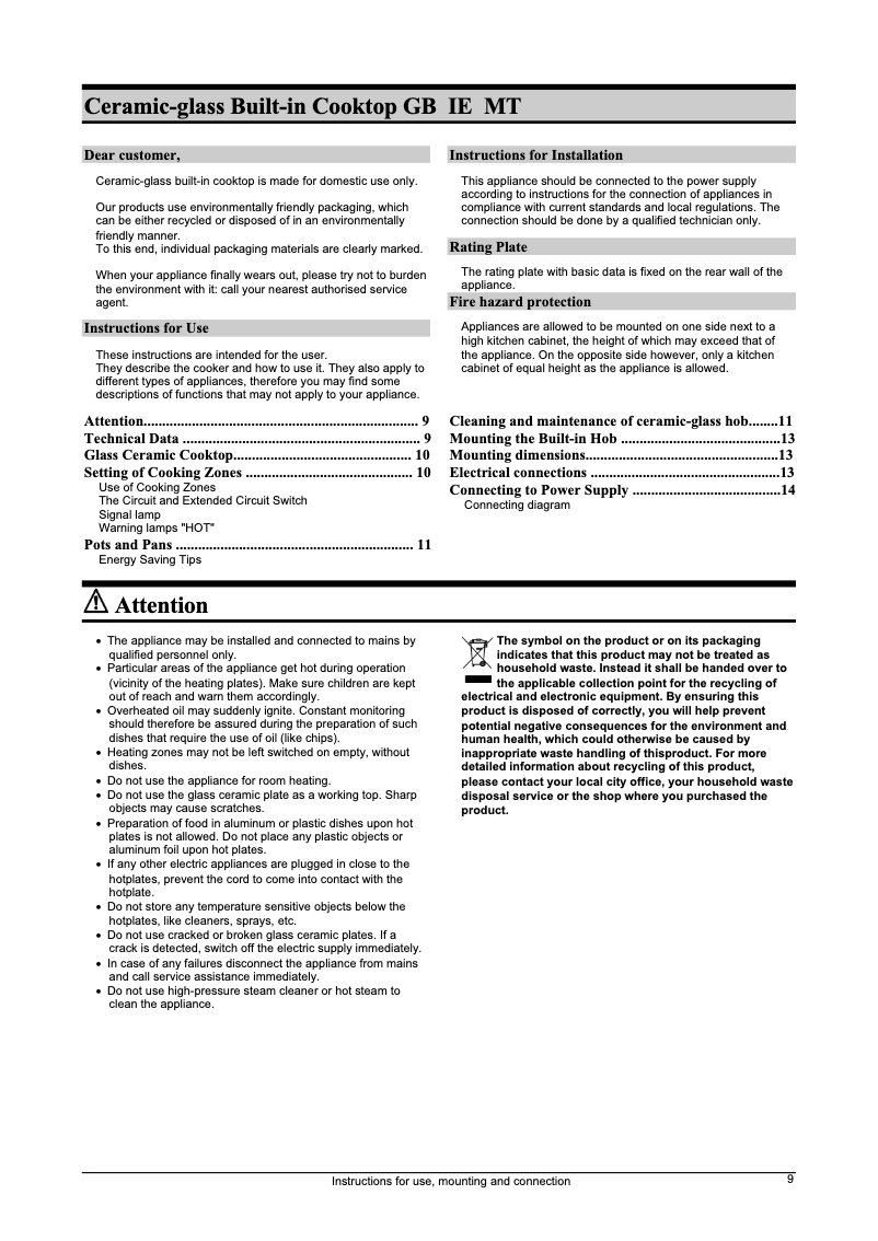 Page 1 de la notice Manuel utilisateur Gorenje ECS 610 E