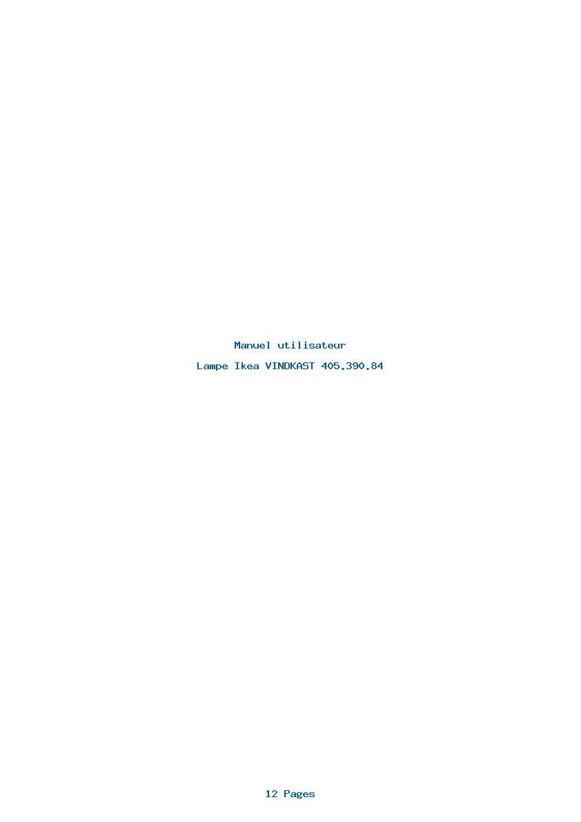 Page 1 de la notice Manuel utilisateur Ikea VINDKAST 405.390.84