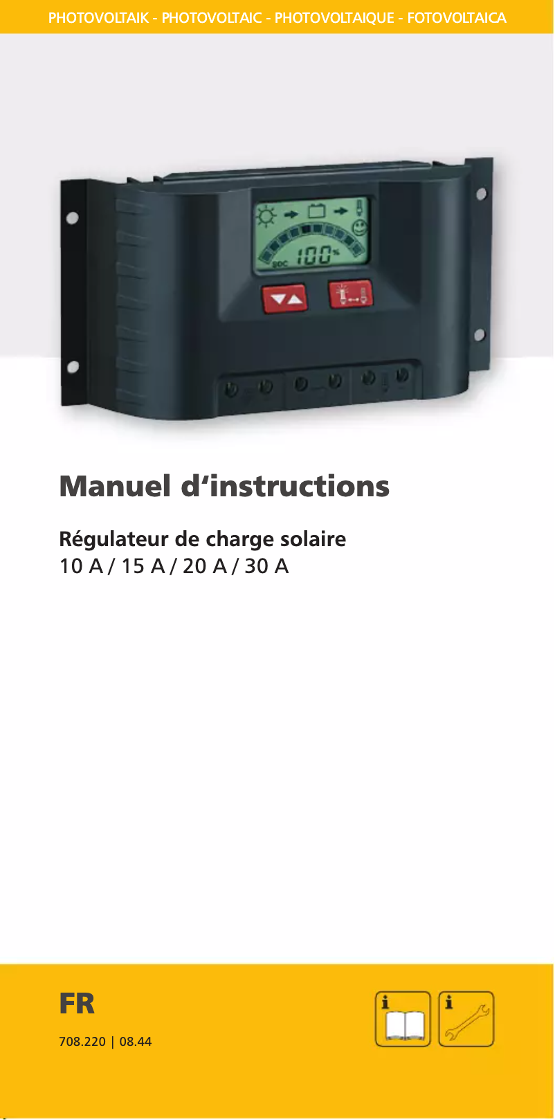Page 1 de la notice Manuel utilisateur Steca PR 2020