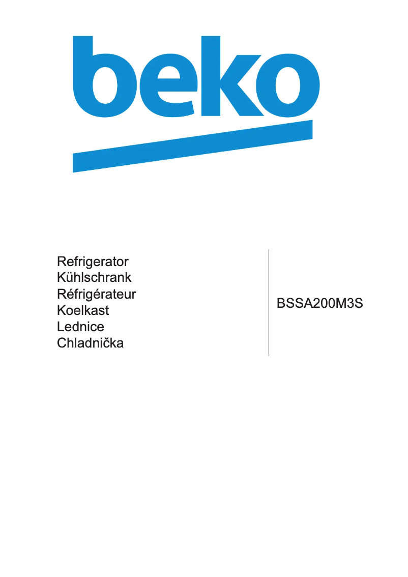 Page 1 de la notice Manuel utilisateur Beko BSSA200M3S