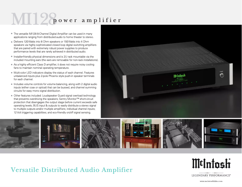 Page 1 de la notice Brochure McIntosh MI128