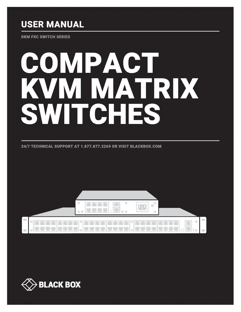 Page 1 de la notice Manuel utilisateur Black Box ACXC16FHS