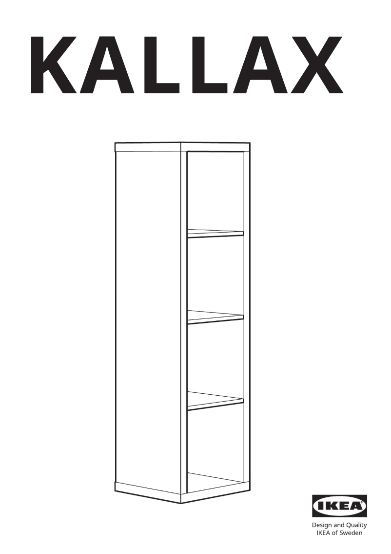 Page 1 de la notice Manuel utilisateur Ikea KALLAX 402.758.46