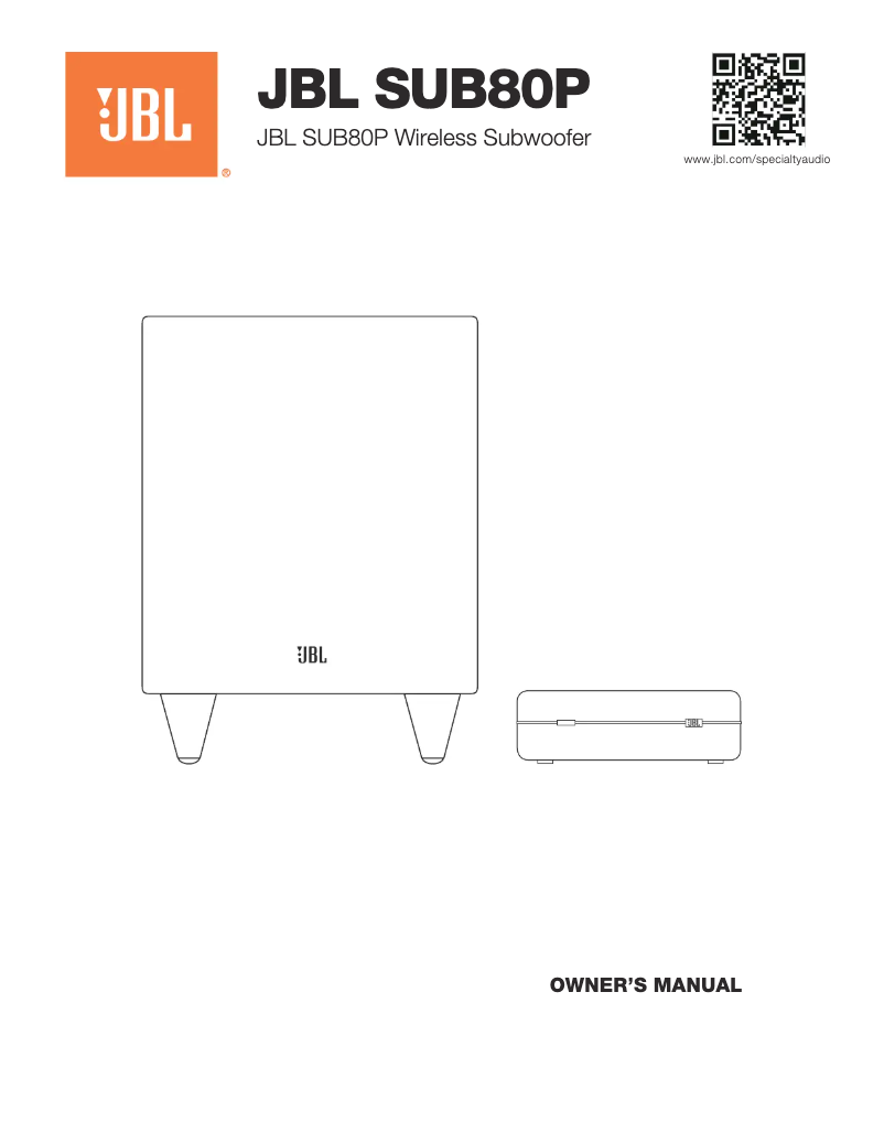 Página 1 del manual Manual de usuario JBL SUB80P