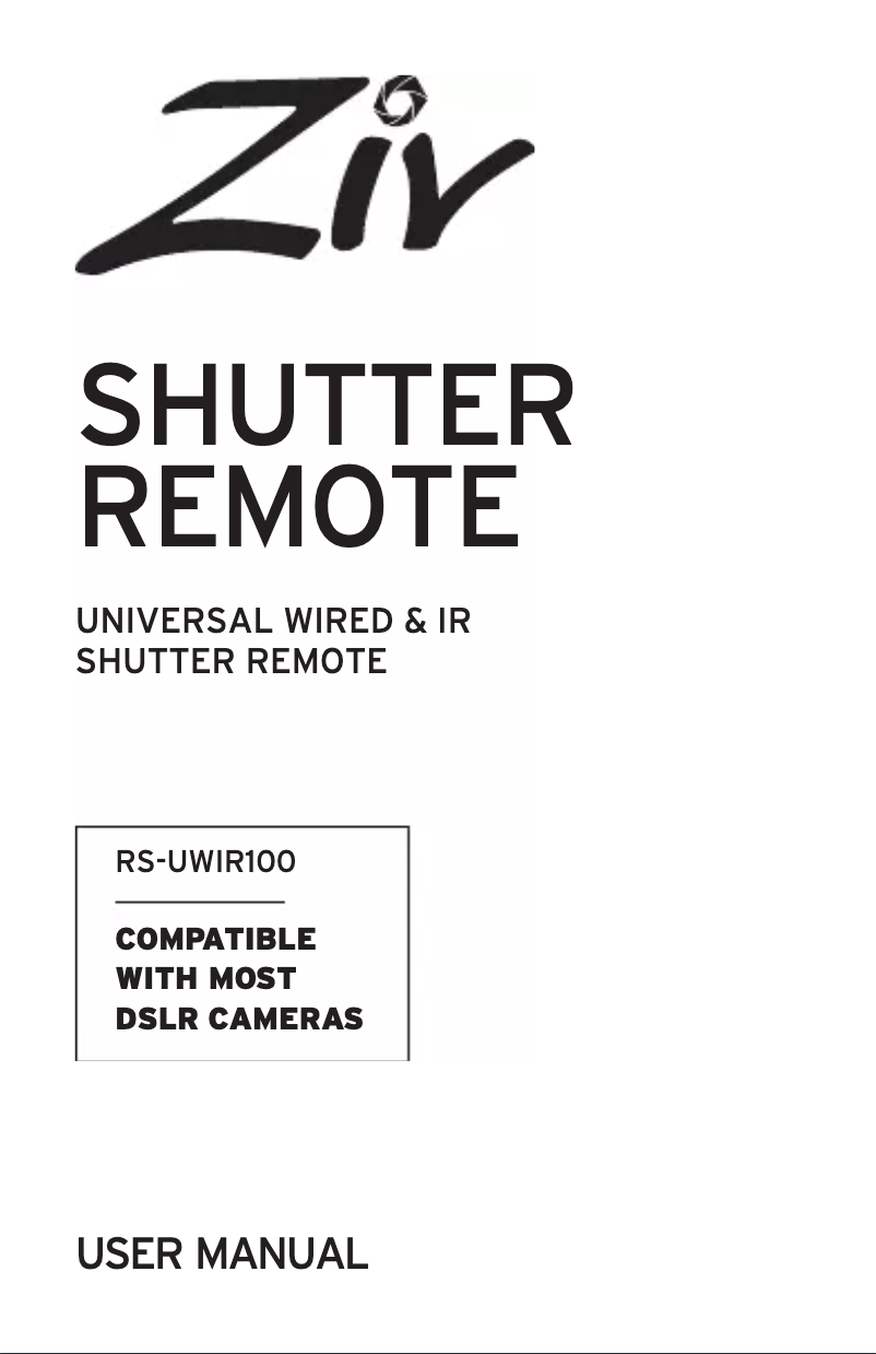 Page 1 of the manual User Manual Ziv RS-UWIR100