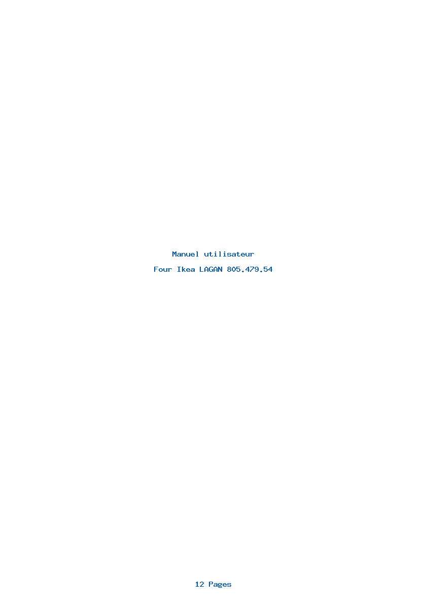 Page 1 de la notice Manuel utilisateur Ikea LAGAN 805.479.54