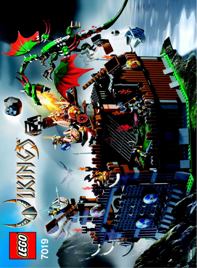 Page 1 de la notice Manuel utilisateur Lego Viking Fortress against the Fafnir Drago