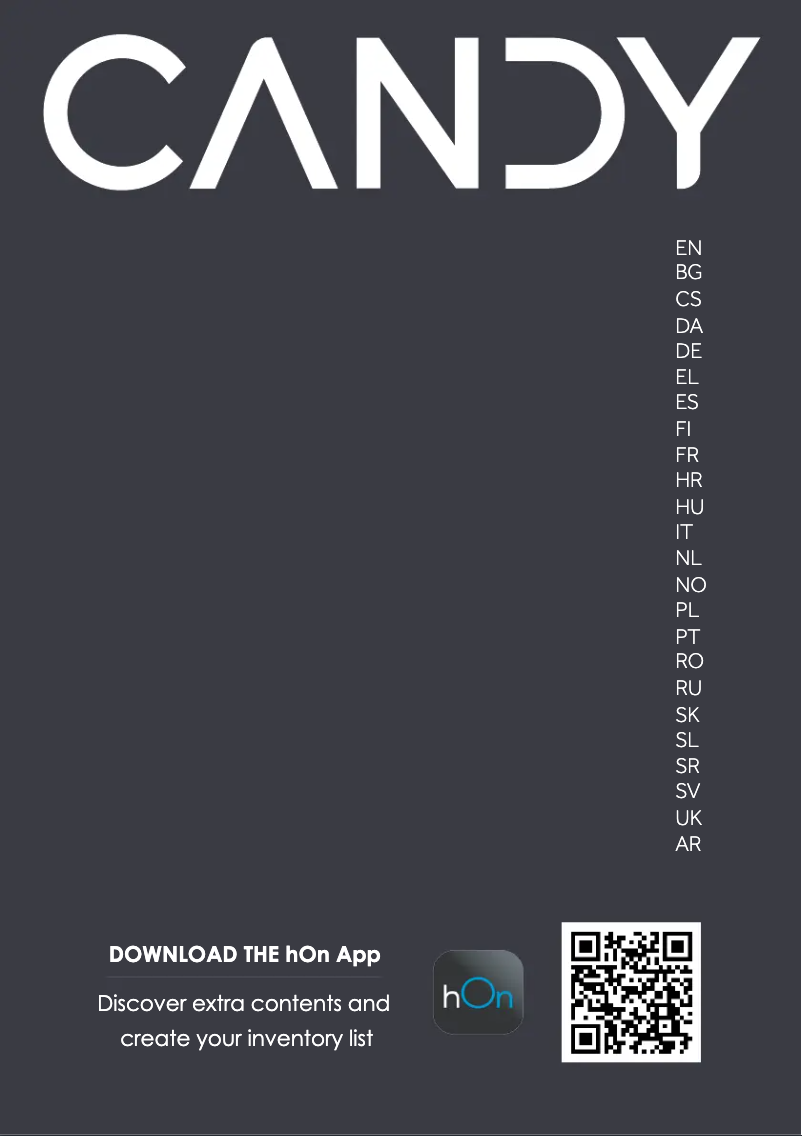 Page 1 of the manual User Manual Candy CBL3518EB