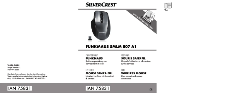 Page 1 de la notice Manuel utilisateur SilverCrest SMLM 807 A1