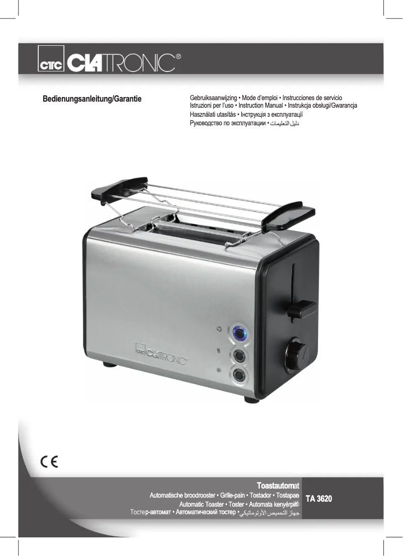 Page 1 de la notice Manuel utilisateur Clatronic TA 3620