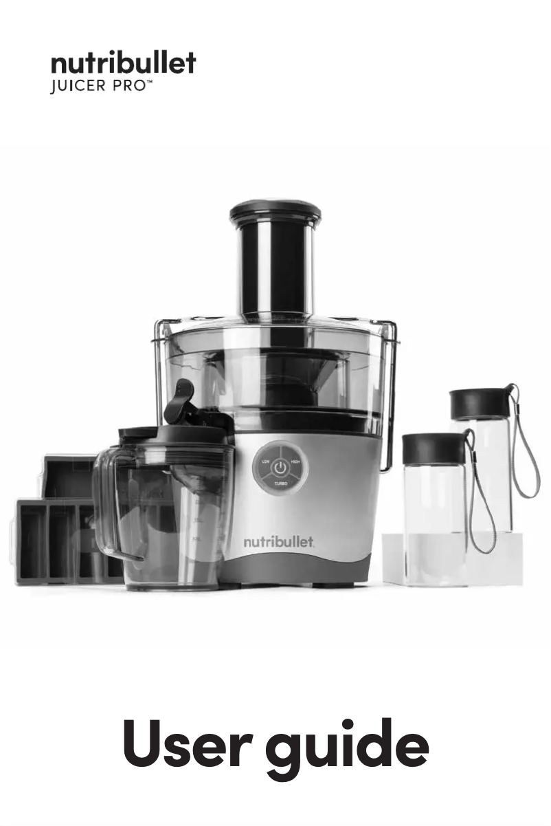 Page 1 de la notice Manuel utilisateur NutriBullet Juicer