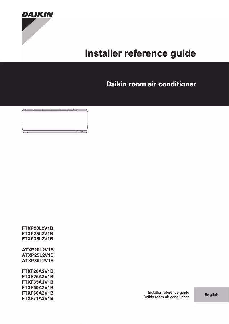 Página 1 del manual Guía de instalación Daikin ATXP25L5V1B