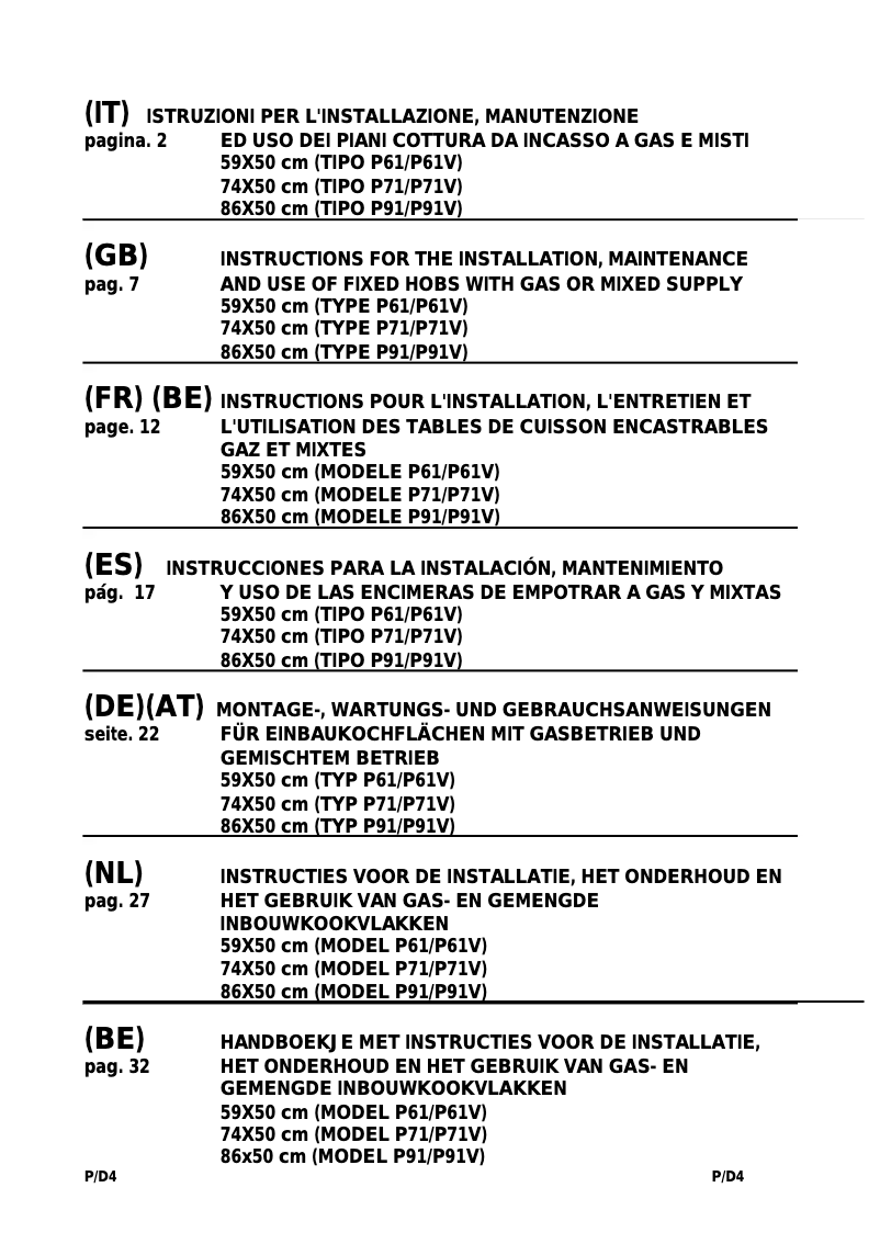 Page 1 de la notice Manuel utilisateur La Germania P910 1 CN9 CR