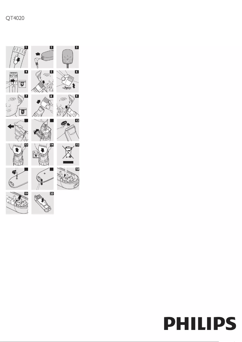 Page 1 de la notice Manuel utilisateur Philips Series 3000 QT4020