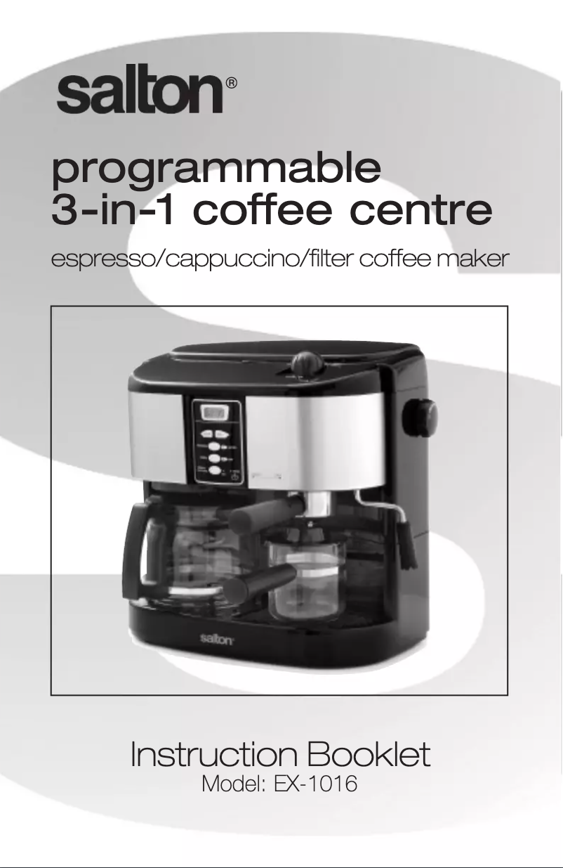 Page 1 de la notice Manuel utilisateur Salton EX1016