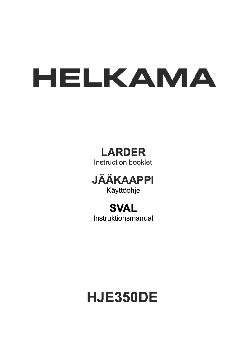 Page 1 de la notice Manuel utilisateur Helkama HJE350DE