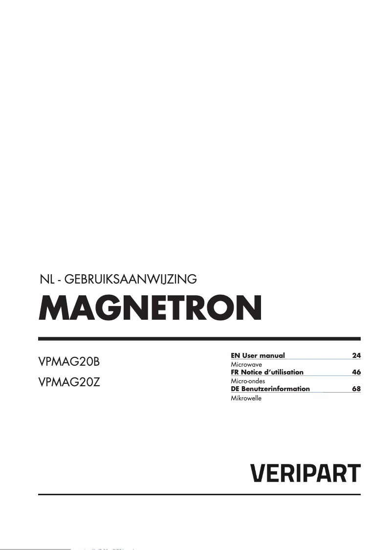 Página 1 del manual Manual de usuario Veripart VPMAG20B