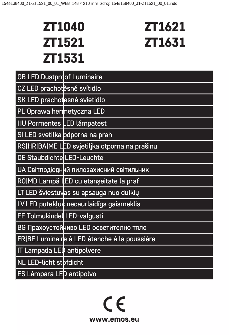 Page 1 de la notice Manuel utilisateur Emos ZT1521