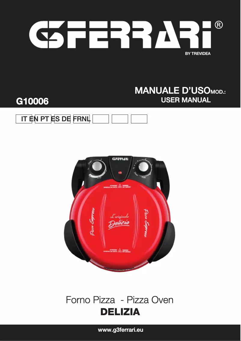 Page 1 of the manual User Manual G3 Ferrari Delizia G10006