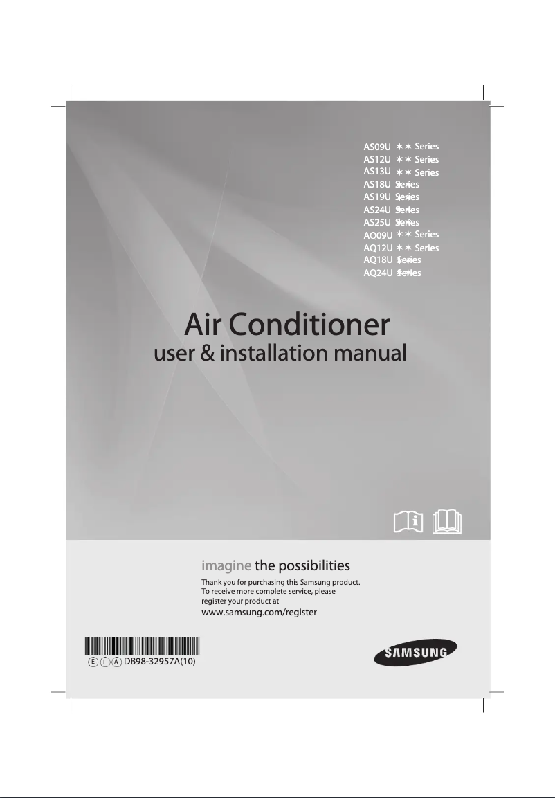 Página 1 del manual Manual de usuario Samsung AQ18UWQX