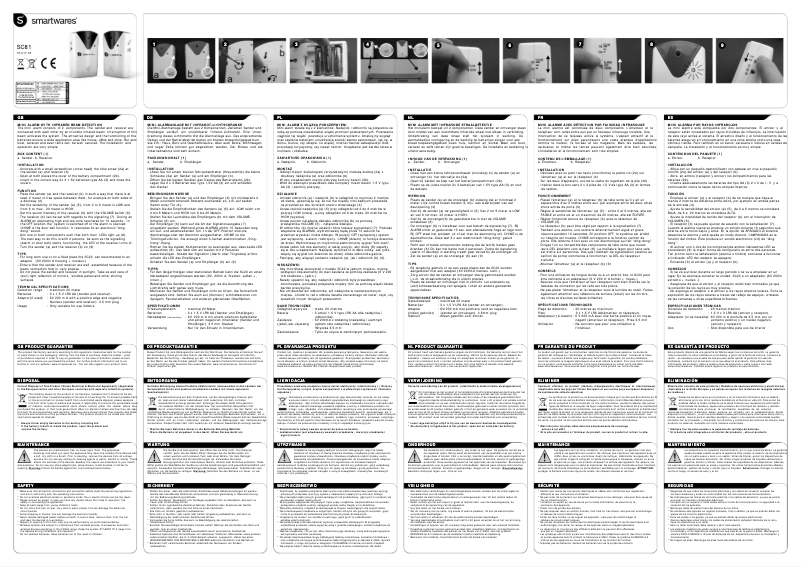 Page 1 de la notice Manuel utilisateur Smartwares SC81