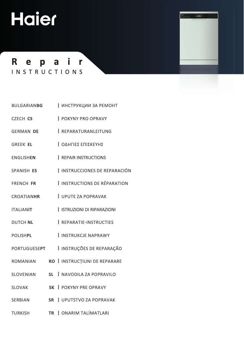 Página 1 del manual Manual de instrucciones Haier XIT 6C3TB3B