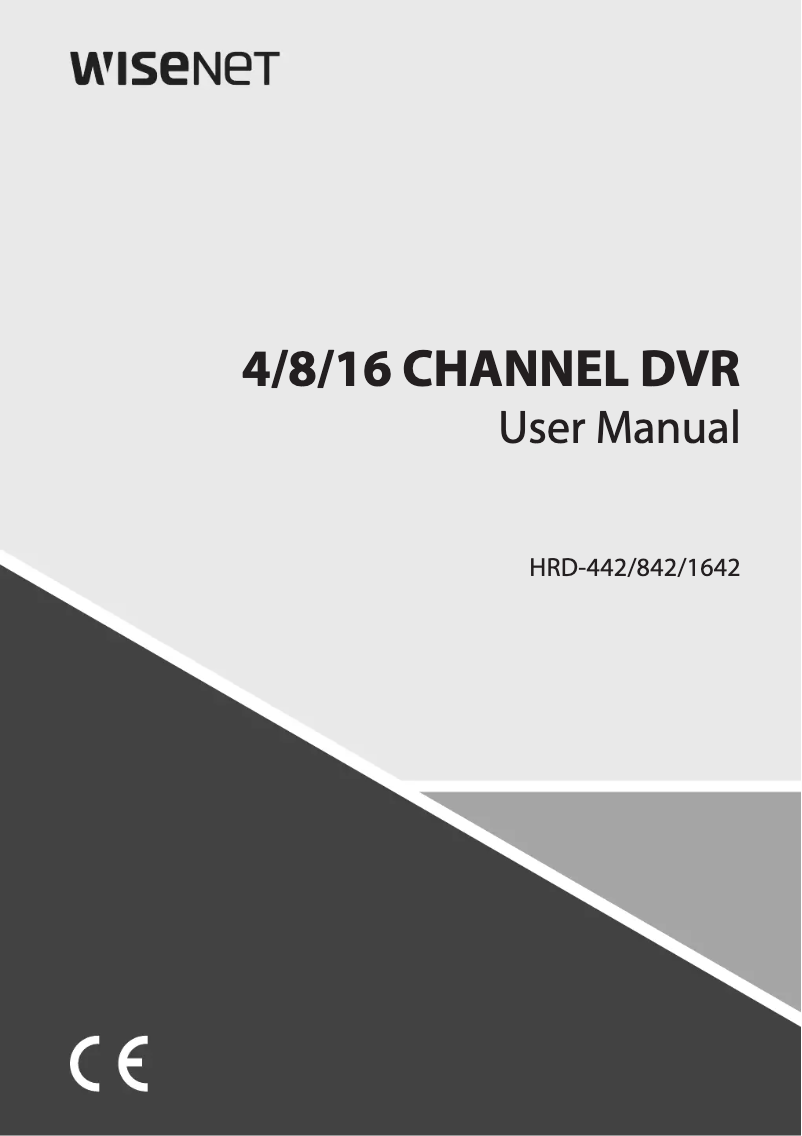 Page 1 of the manual User Manual Hanwha HRD-842