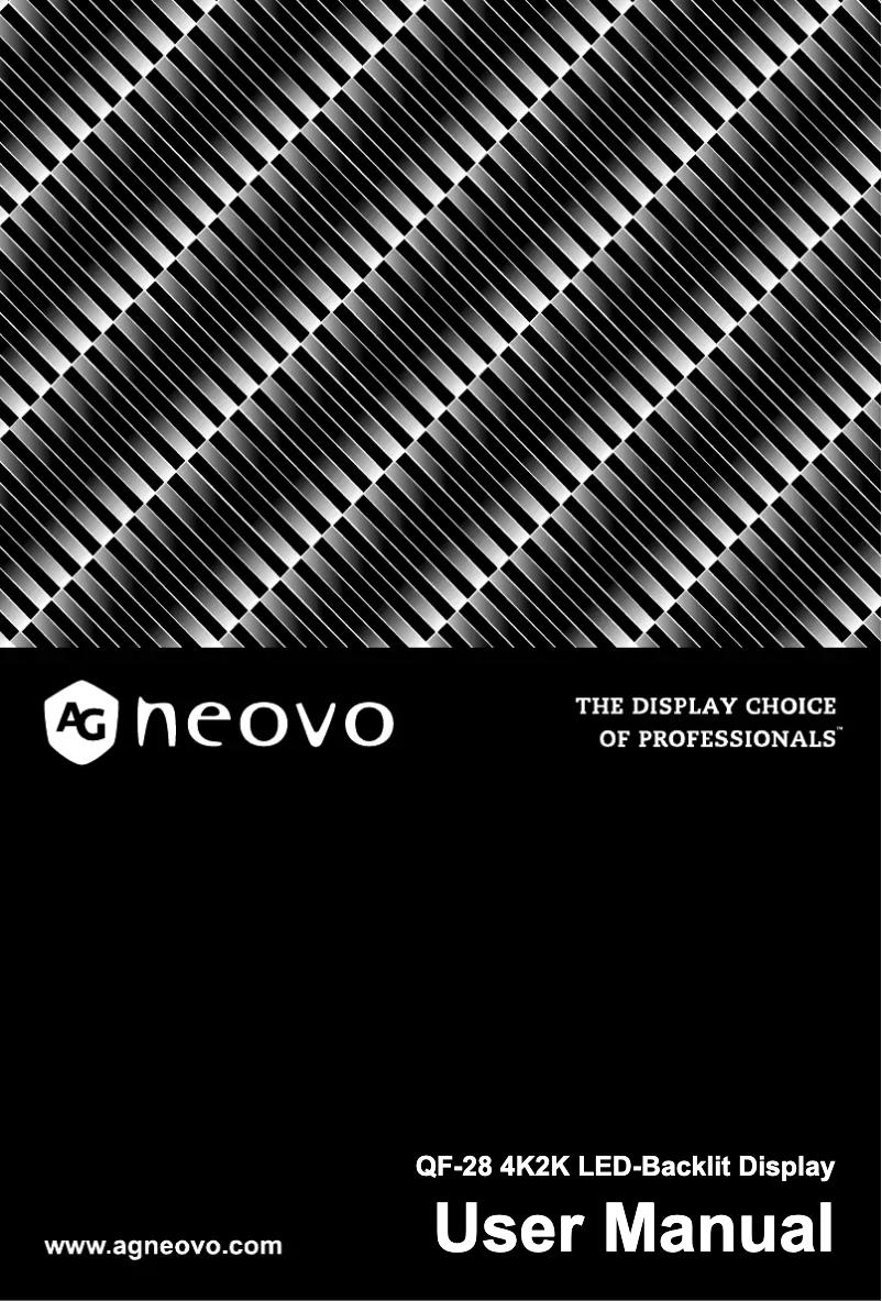 Page 1 of the manual User Manual AG Neovo QF-28