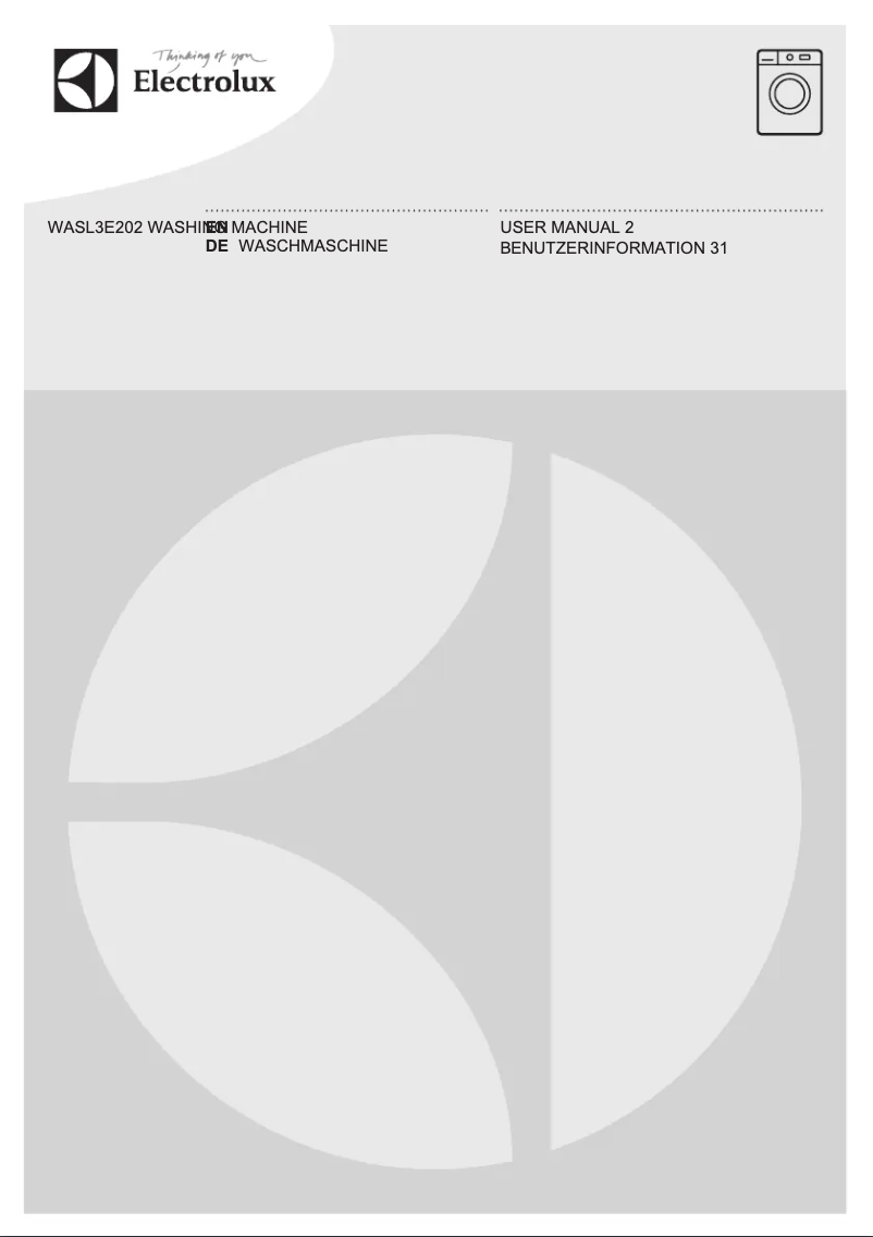 Page 1 de la notice Manuel utilisateur Electrolux WASL3E202