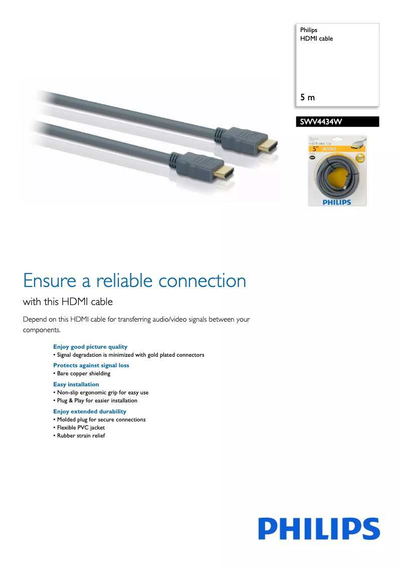 Image de la première page du manuel de l'appareil SWV4434W