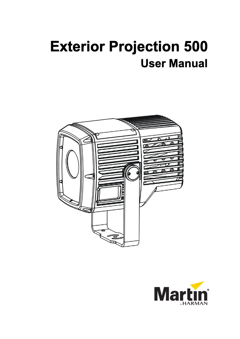 Page 1 de la notice Manuel utilisateur Martin Exterior Projection 500