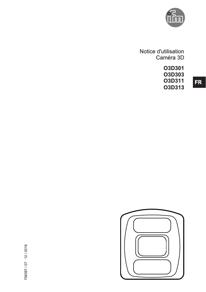 Page 1 de la notice Manuel utilisateur IFM O3D313