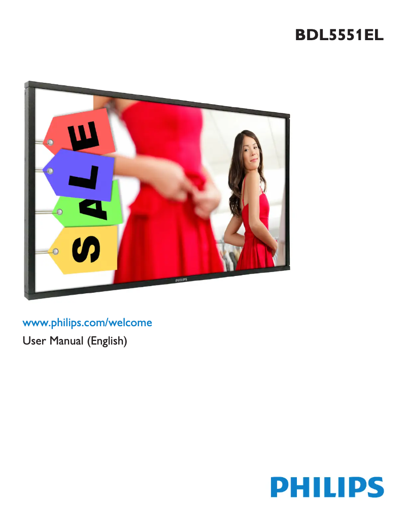 Page n°1 - Mode d'emploi Philips Signage Solutions BDL5551EL