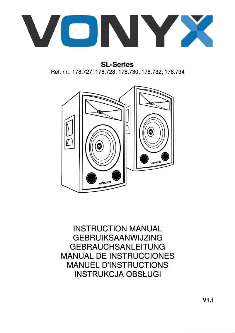 Page 1 de la notice Manuel utilisateur Vonyx SL12